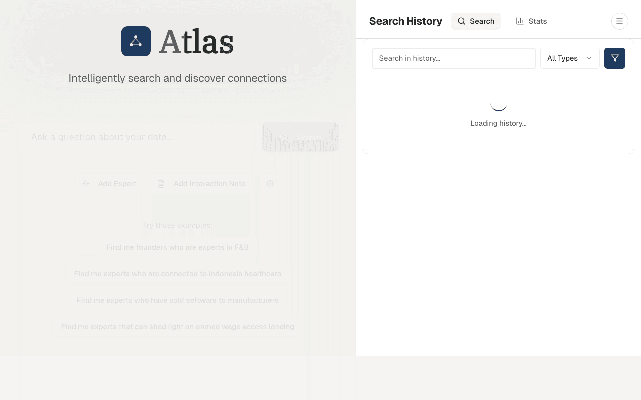 Atlas network search