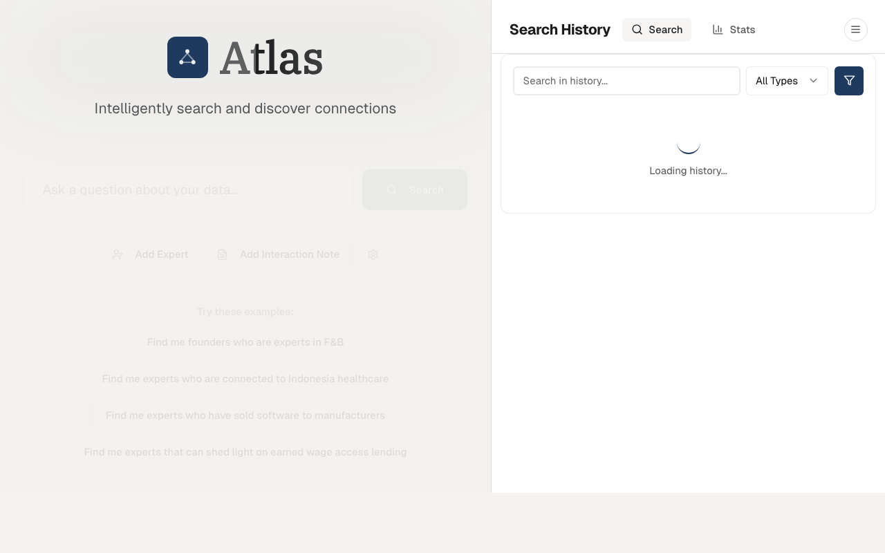 Atlas network search